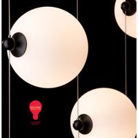 Hubbardton Forge 289520-1002 Abacus LED 6 inch Dark Smoke Floor-to-Ceiling Pendant Ceiling Light in Abacus Opal, Floor to Ceiling alternative photo thumbnail