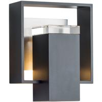 Hubbardton Forge 302601-1093 Shadow Box 1 Light 9 inch Coastal Burnished Steel/Coastal Oil Rubbed Bronze Outdoor Sconce, Small thumb