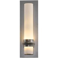Hubbardton Forge 304930-1029 Rook 1 Light 14 inch Coastal Burnished Steel Outdoor Sconce in Pearl, Small thumb