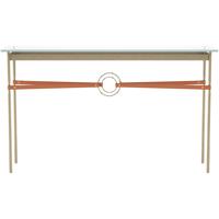 Hubbardton Forge 750118-1265 Equus 54 X 14 inch Soft Gold Console Table in Leather Chestnut photo thumbnail