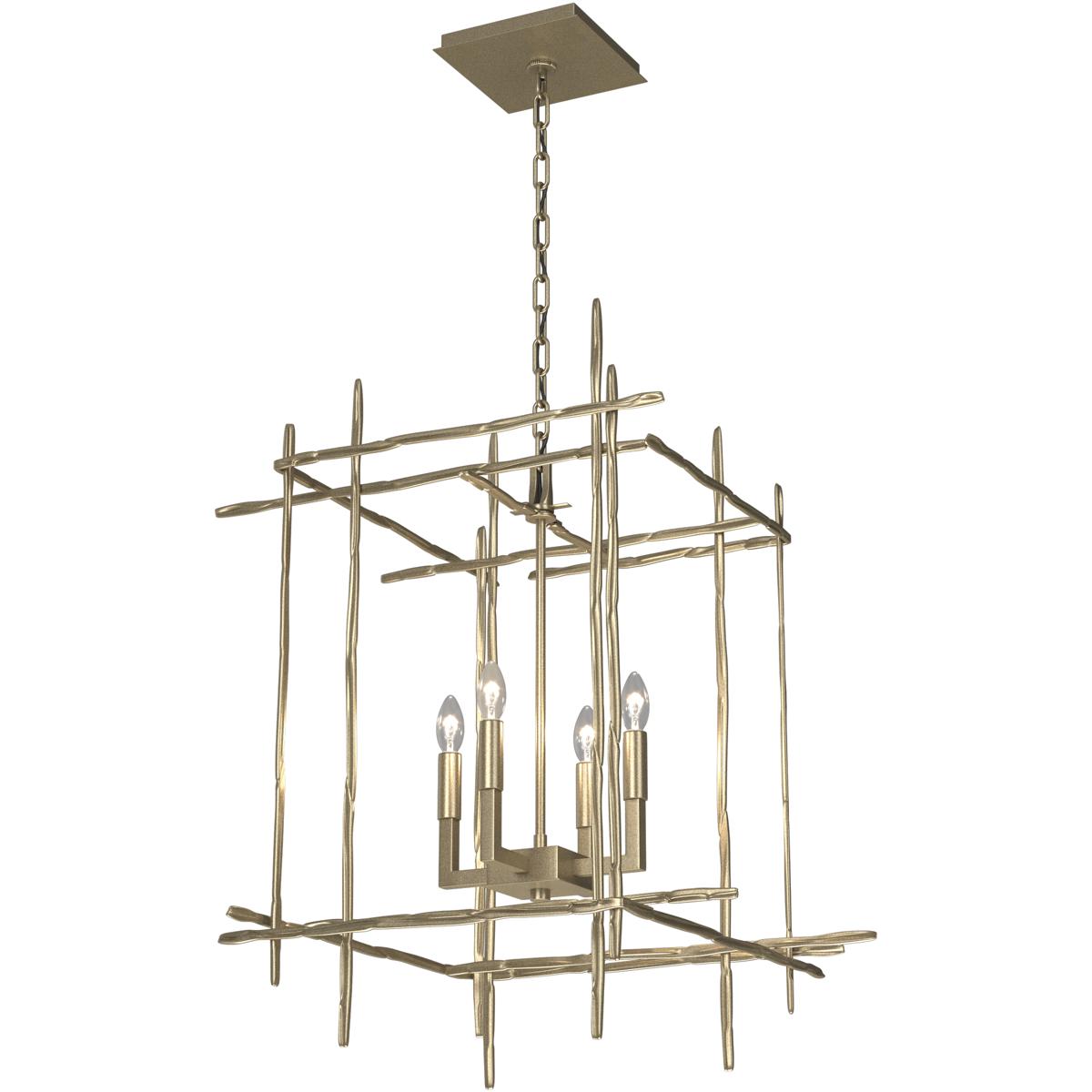 Hubbardton Forge R-101316-1007 Tura 4 Light 23 inch Soft Gold Chandelier Ceiling Light, Medium - Open Box