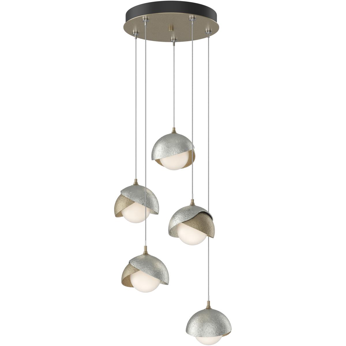 Hubbardton Forge R-131125-1162 Brooklyn 5 Light 16 inch Soft Gold and Sterling Pendant Ceiling Light - Open Box