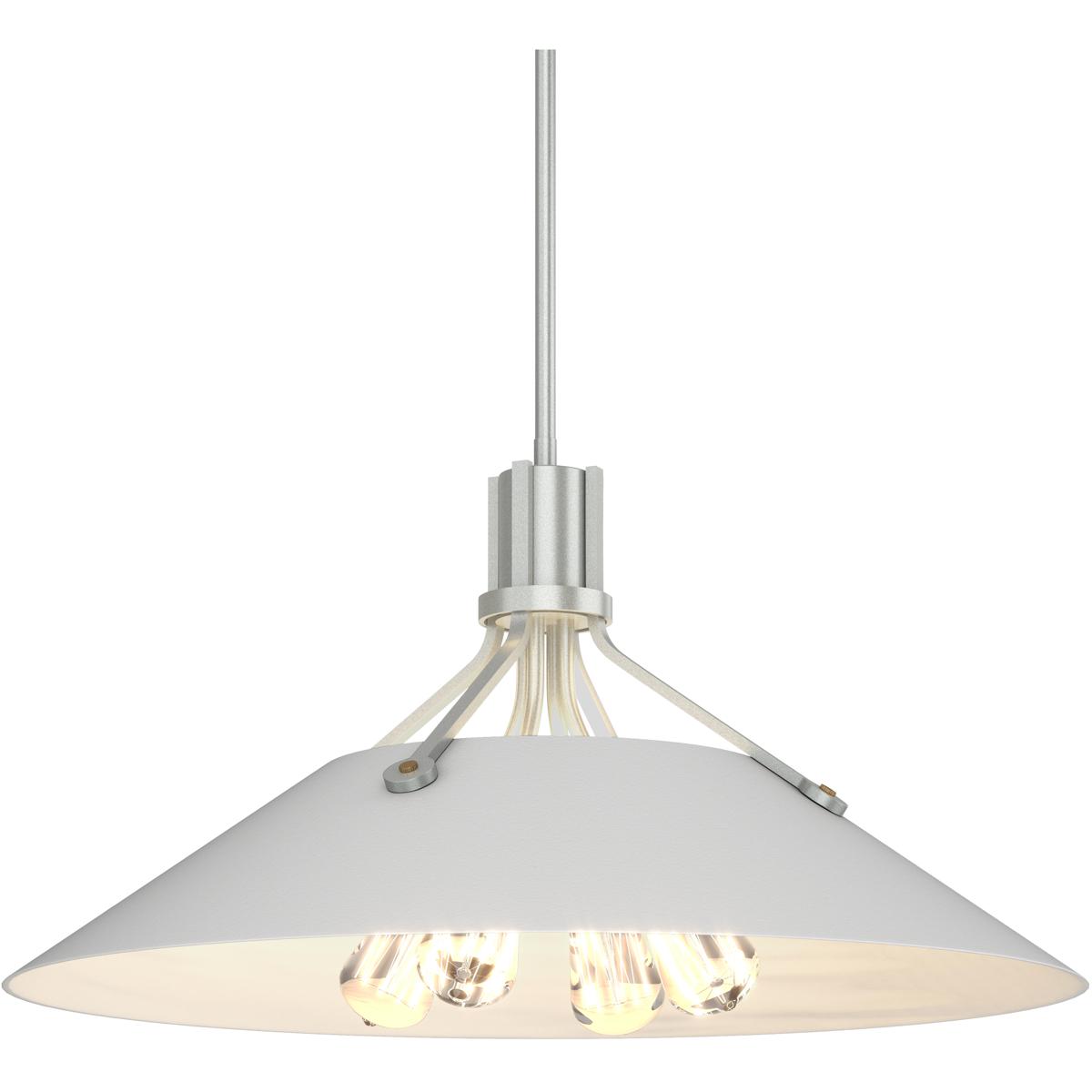 Hubbardton Forge R-136340-1514 Henry 4 Light 23.1 inch Vintage Platinum and White Pendant Ceiling Light - Open Box