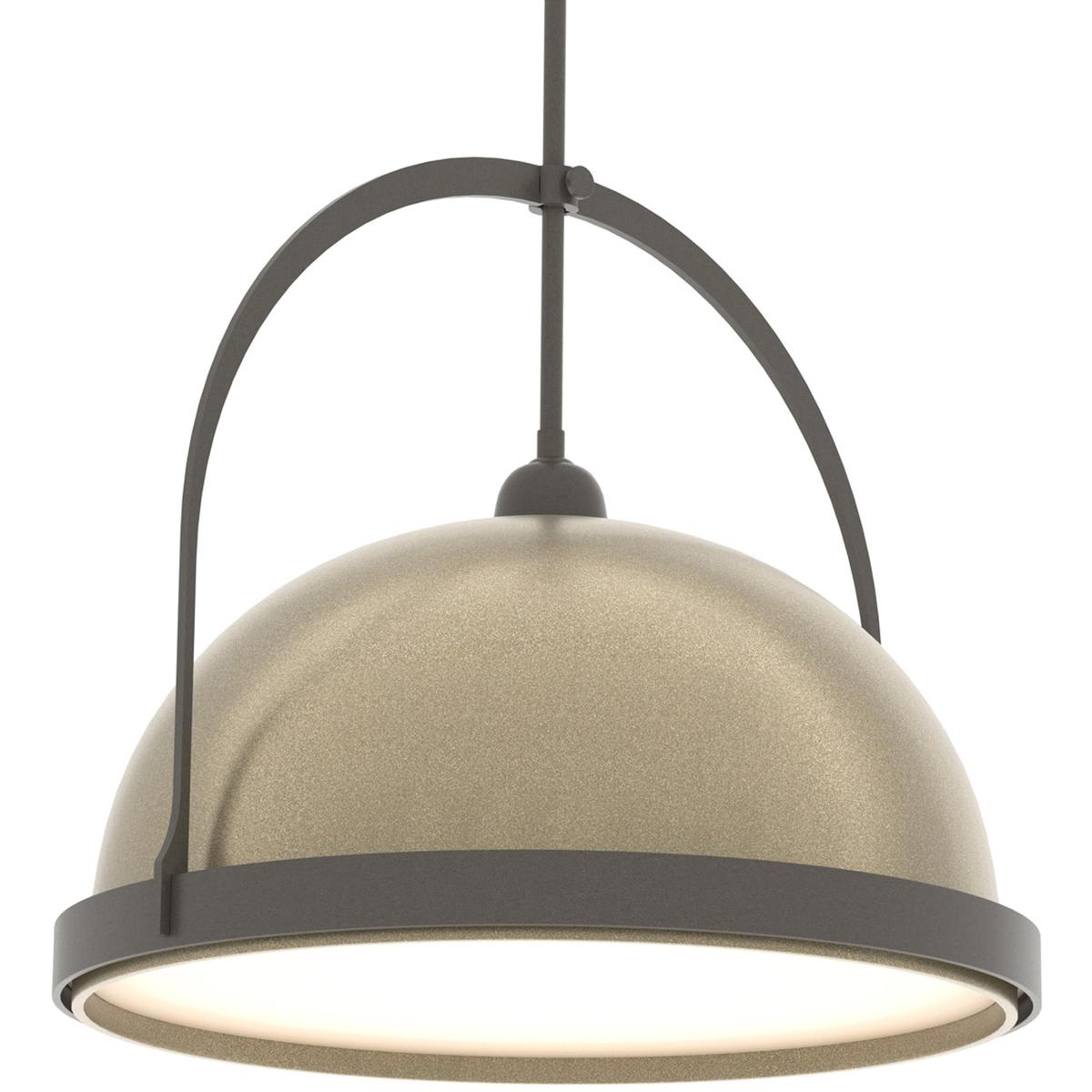 Hubbardton Forge R-137462-1495 Atlas 1 Light 21.7 inch Dark Smoke and Soft Gold Pendant Ceiling Light, Large - Open Box