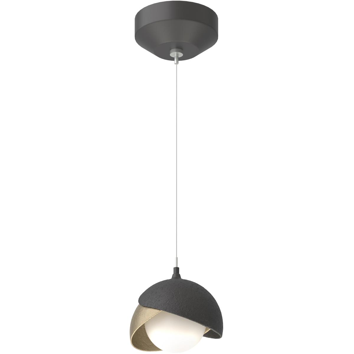 Hubbardton Forge R-161183-1024 Brooklyn 1 Light 6 inch Black and Soft Gold Mini Pendant Ceiling Light - Open Box