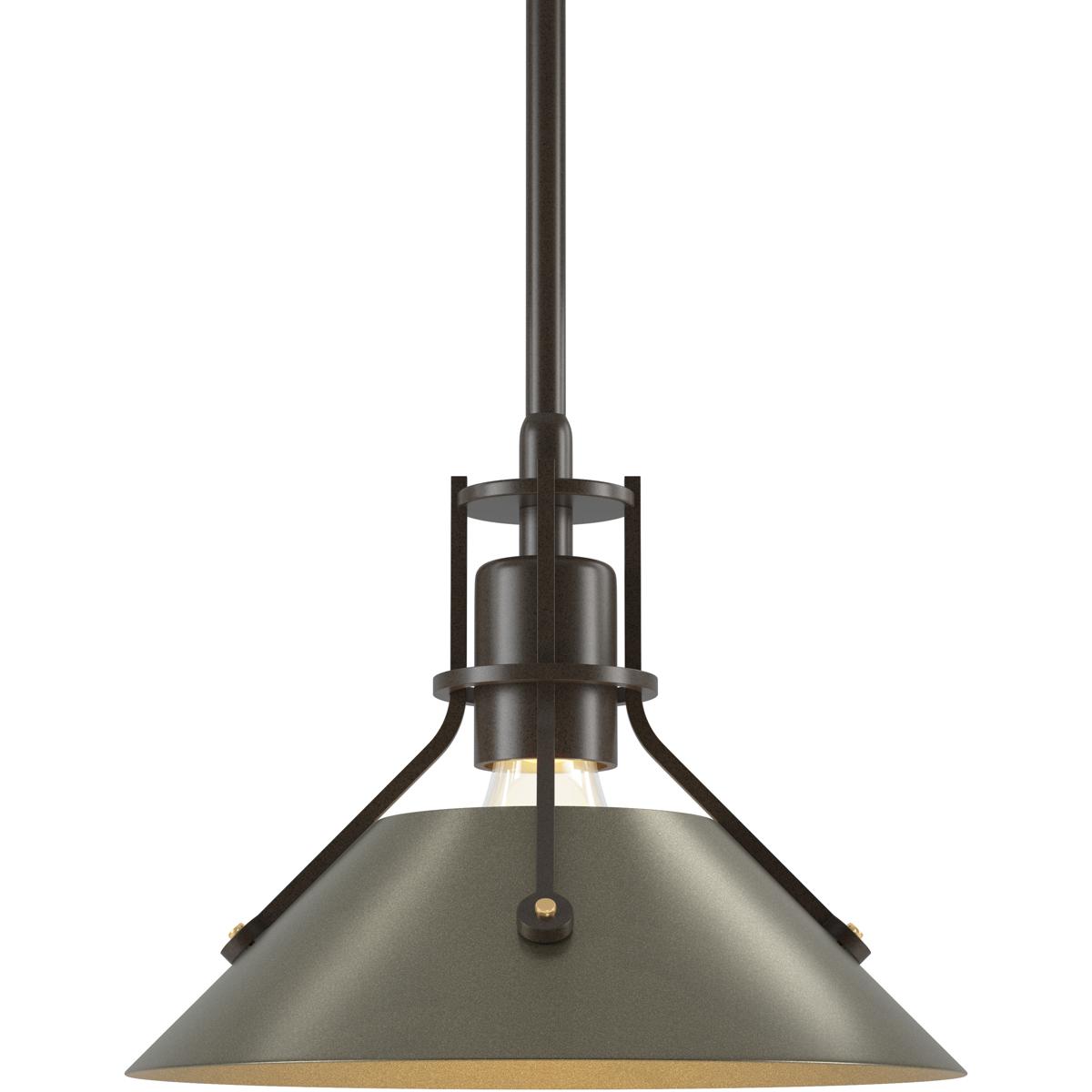 Hubbardton Forge R-184250-1422 Henry 1 Light 9.2 inch White and Soft Gold Mini Pendant Ceiling Light - Open Box