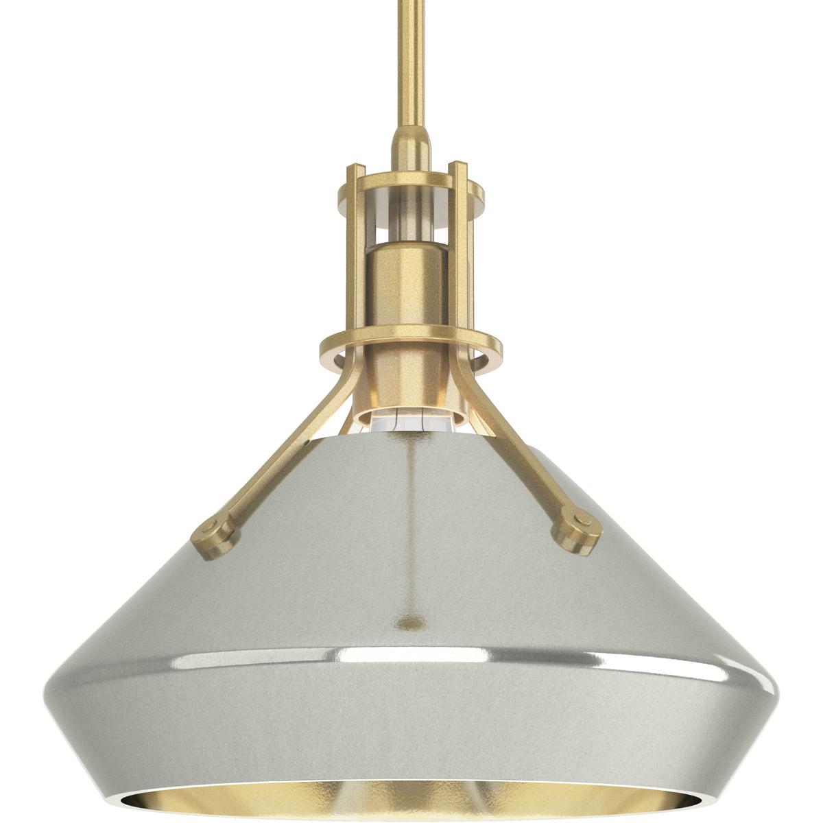 Hubbardton Forge R-184251-1447 Henry 1 Light 10 inch Modern Brass and Sterling Pendant Ceiling Light - Open Box