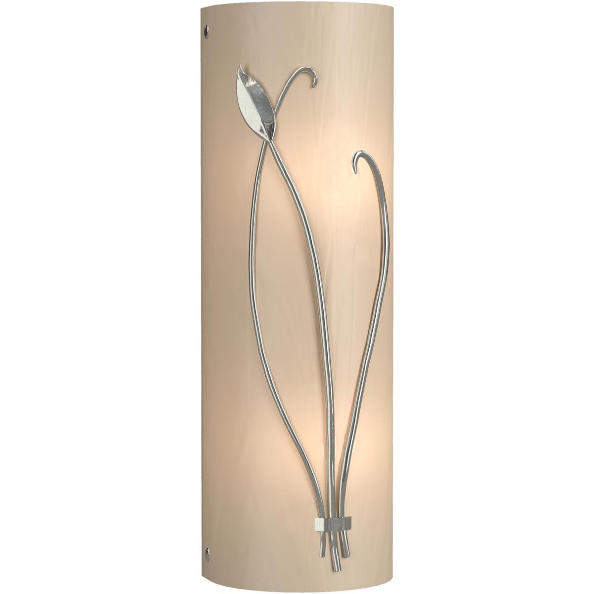 Lighting New York R-205770-1110 Hubbardton Forge Forged Leaf and Stem 2 Light 5.5 inch Sterling Sconce Wall Light in White Art 205770-1110 - Open Box
