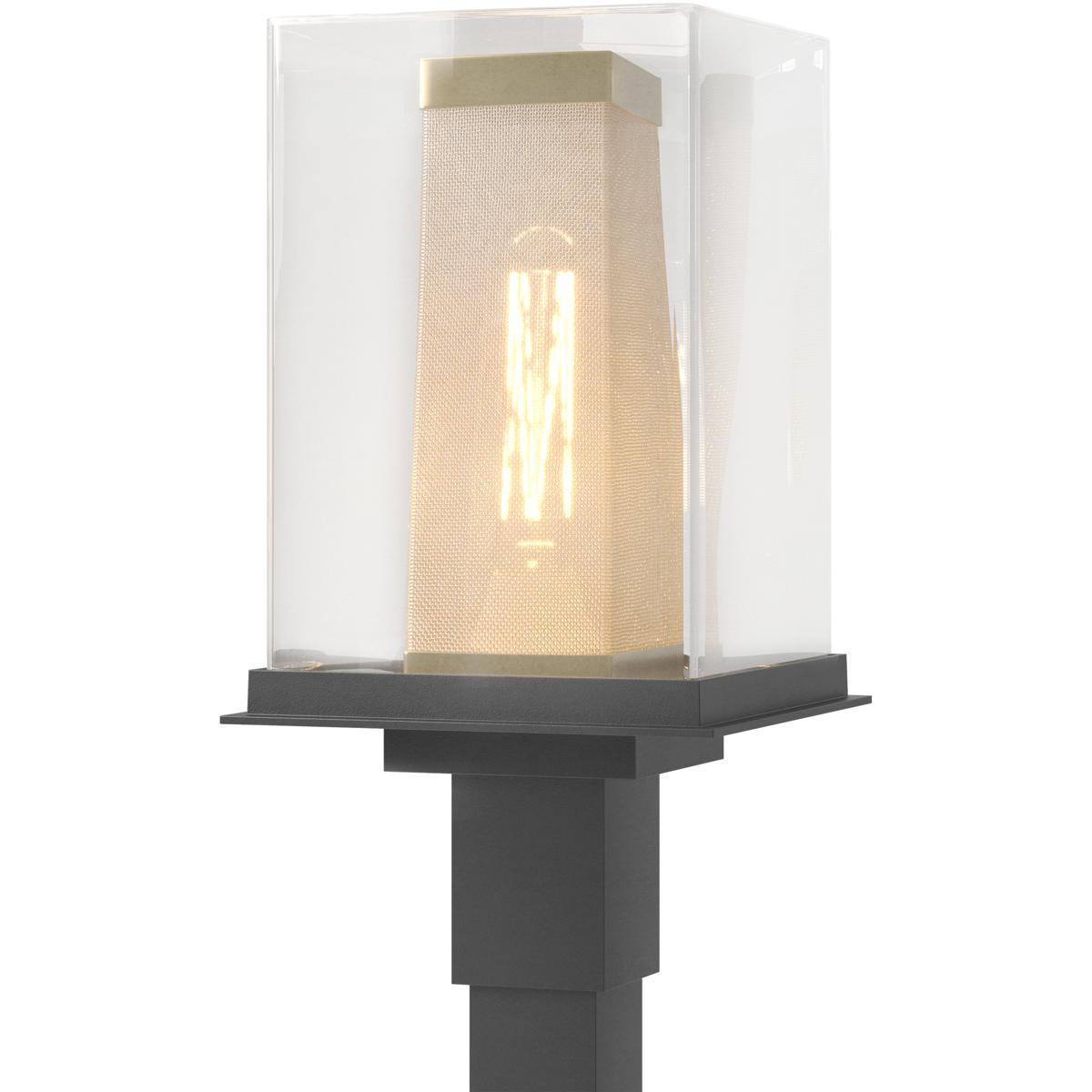 Hubbardton Forge R-344850-1000 Polaris 1 Light 18 inch Coastal Black and Coastal Gold Outdoor Post Light - Open Box