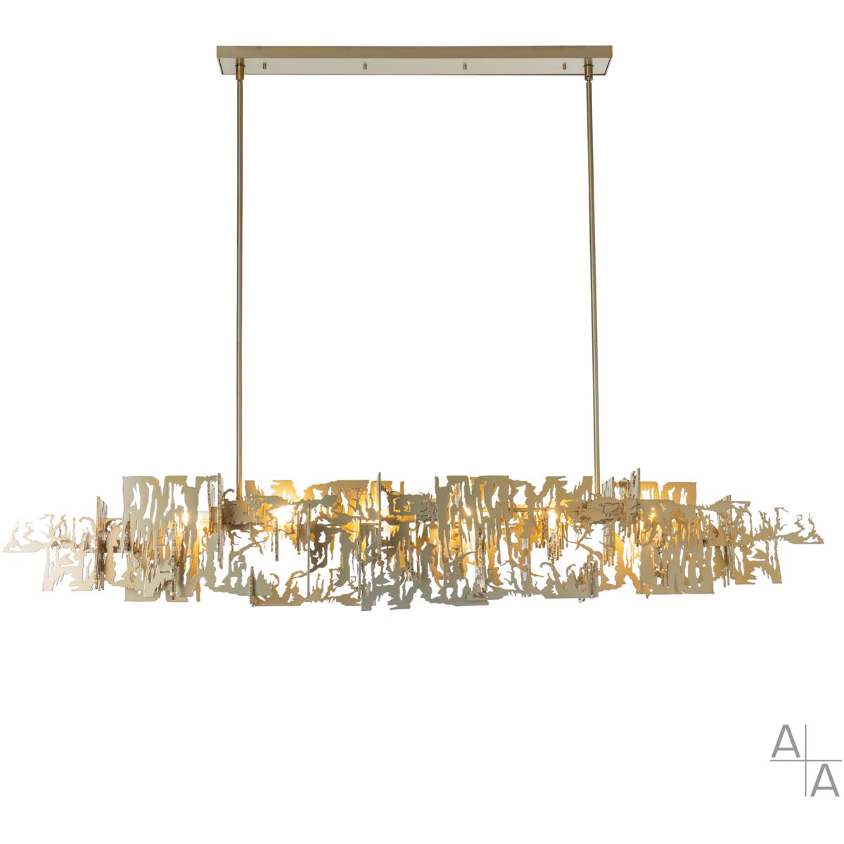 Hubbardton Forge R-401311-1009 Brutus 6 Light 63 inch Modern Brass Pendant Ceiling Light, Large - Open Box