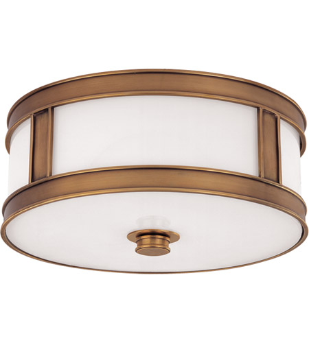 Hudson Valley 5516-AGB Patterson 3 Light 16 inch Aged Brass Flush Mount Ceiling Light photo