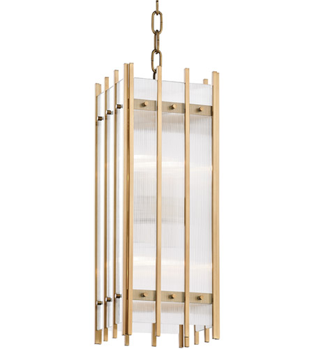 Hudson Valley 7508-AGB Wooster 4 Light 8 inch Aged Brass Pendant Ceiling Light