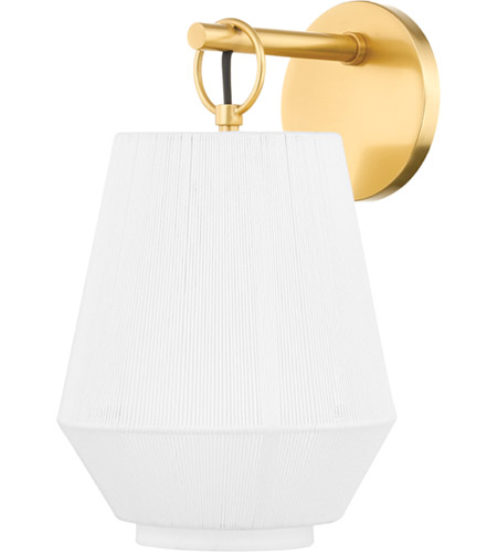 Hudson Valley BKO500-AGB Debi 1 Light 8 inch Aged Brass Wall Sconce Wall Light, Cylinder photo