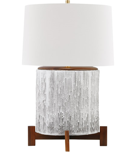 Hudson Valley L1842-AGB/OW Oakham 30 inch 120.00 watt Aged Brass/Off White Table Lamp Portable Light
