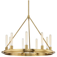 Hudson Valley 2732-AGB Chambers 9 Light 32 inch Aged Brass Pendant Ceiling  Light