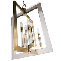 Hudson Valley Lighting 9317-AGB Wellington Aged Brass Finish with Clear Crystal 26.50 Inch Eight Light Pendant