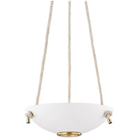 Hudson Valley MDS450-AGB/WP Plaster No. 2 3 Light 18 inch Aged Brass Pendant Ceiling Light photo thumbnail