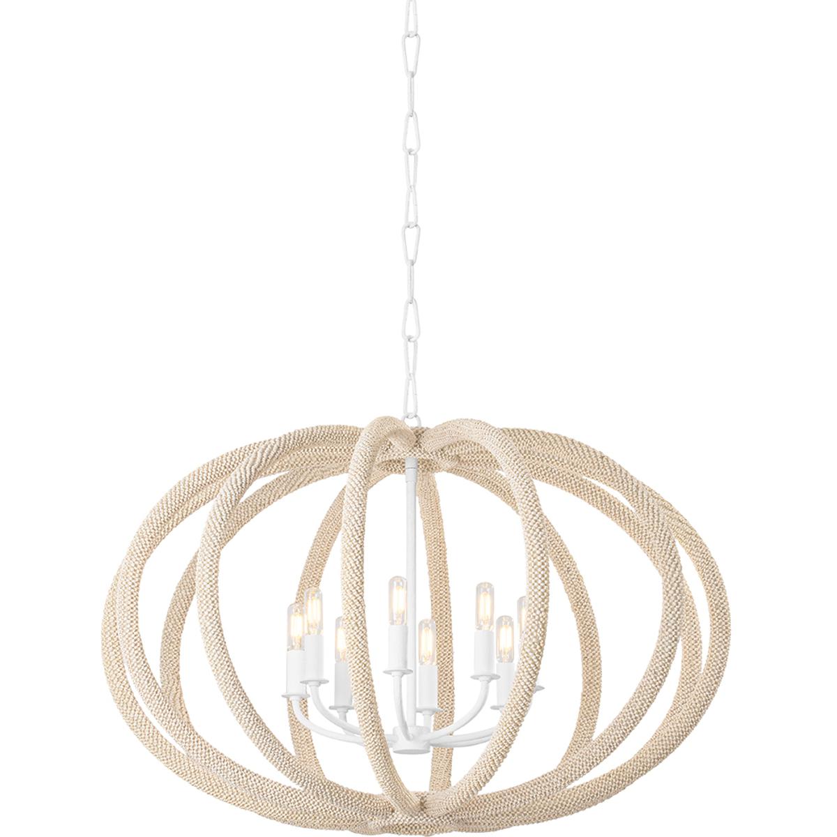 Hudson Valley 1208-WP Lewiston 8 Light 34 inch White Plaster Chandelier Ceiling Light