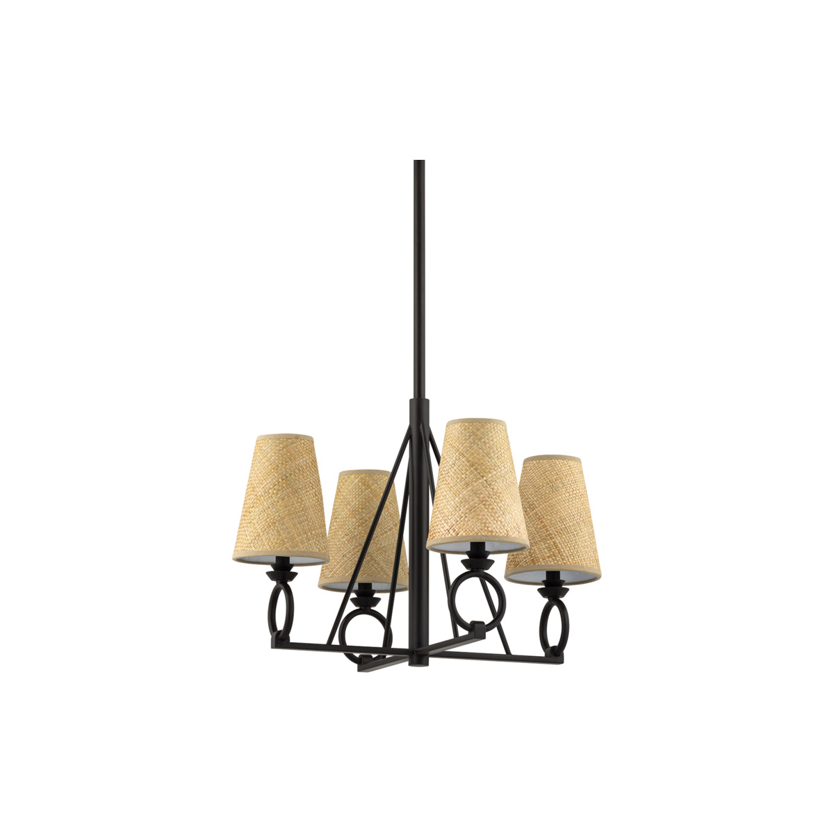 Hudson Valley 1724-AI Pendelton 4 Light 24 inch Aged Iron Chandelier Ceiling Light