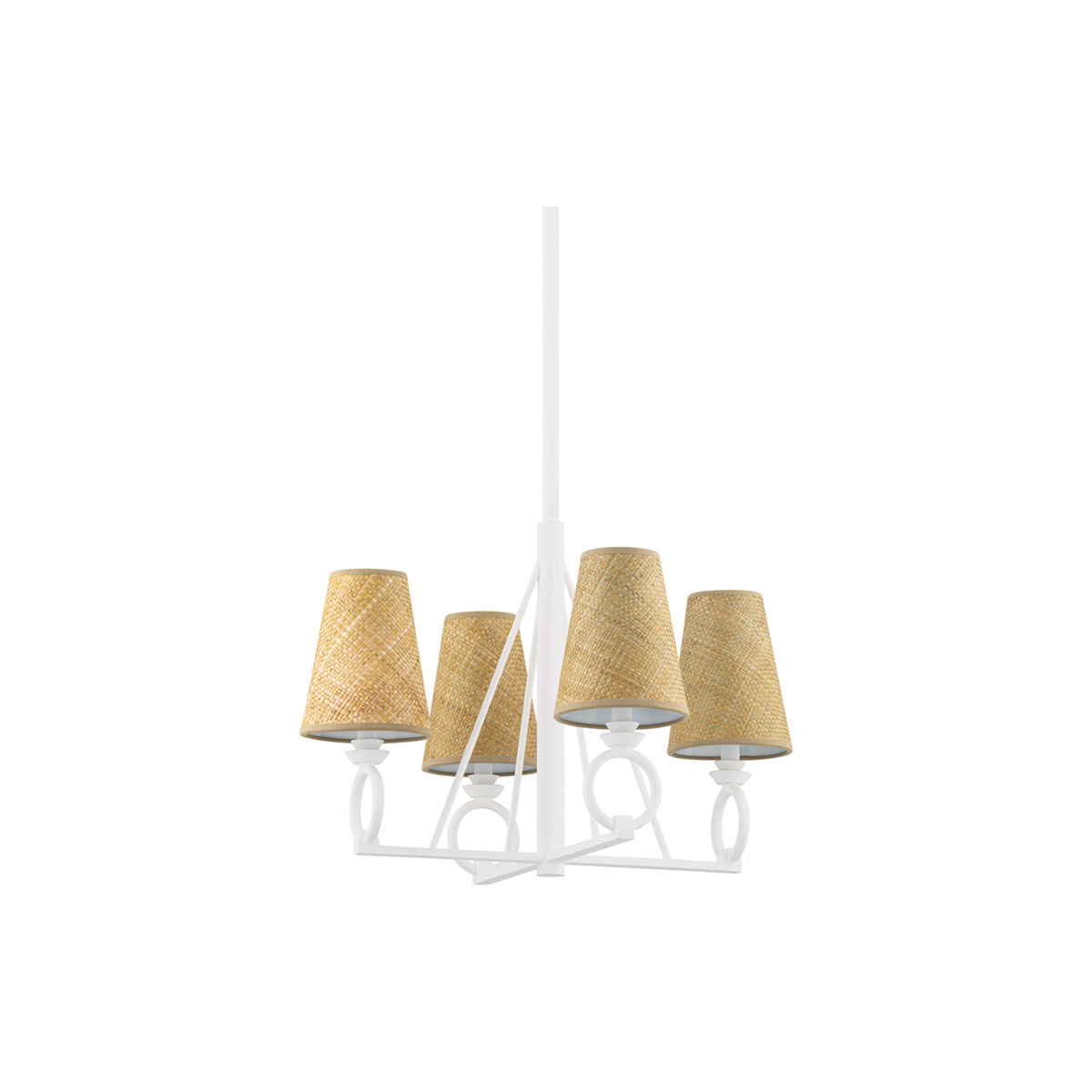 Hudson Valley 1724-WP Pendelton 4 Light 24 inch White Plaster Chandelier Ceiling Light
