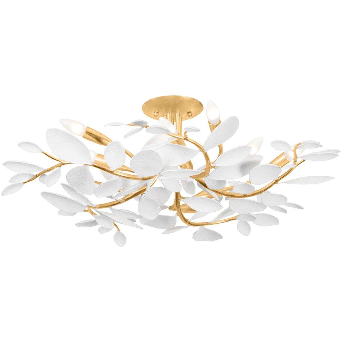 Top Rated Hudson Valley 2232-VGL/WP Semi-Flush Mount â Elegant Designer Ceiling Light