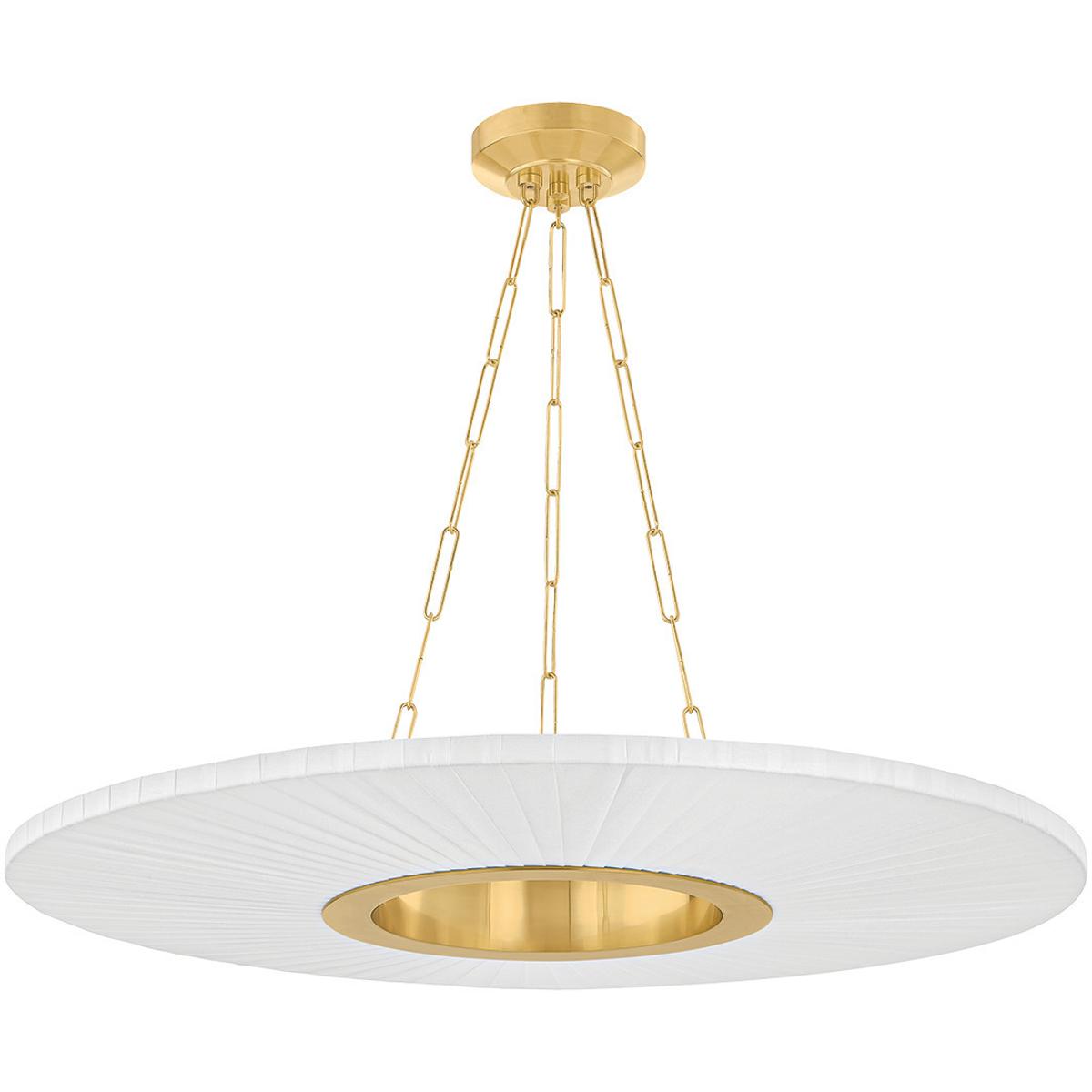 Hudson Valley 2540-AGB Prattsburgh LED 40 inch Aged Brass Chandelier Ceiling Light