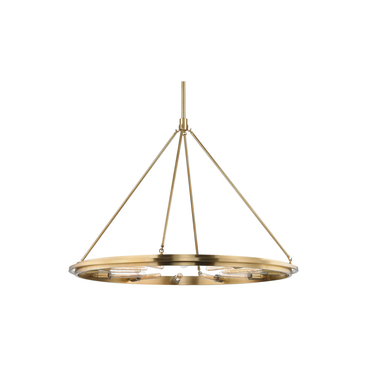 Hudson Valley 2745-AGB Chambers 12 Light 45 inch Aged Brass Pendant Ceiling Light