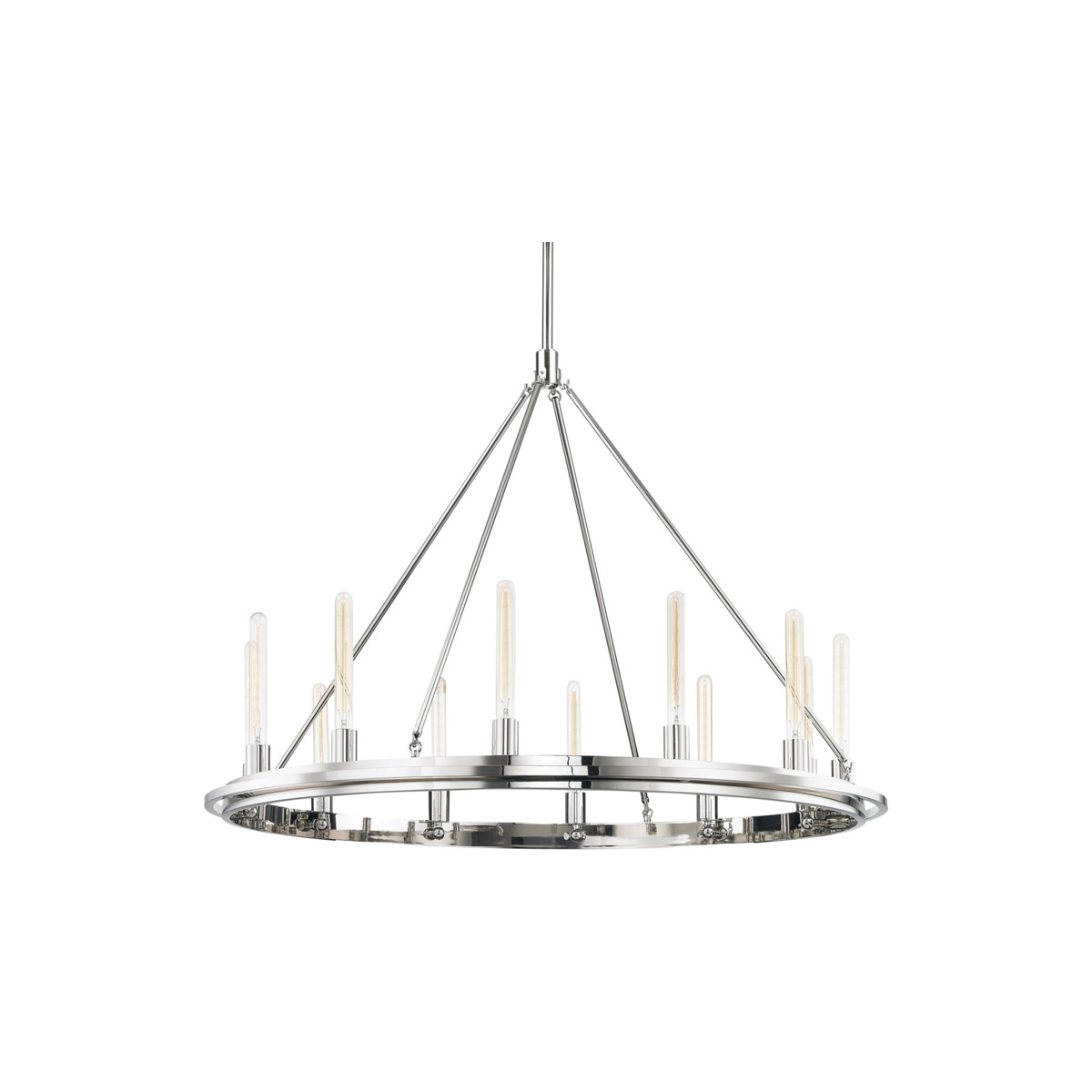 Hudson Valley 2745-PN Chambers 12 Light 45 inch Polished Nickel Pendant Ceiling Light