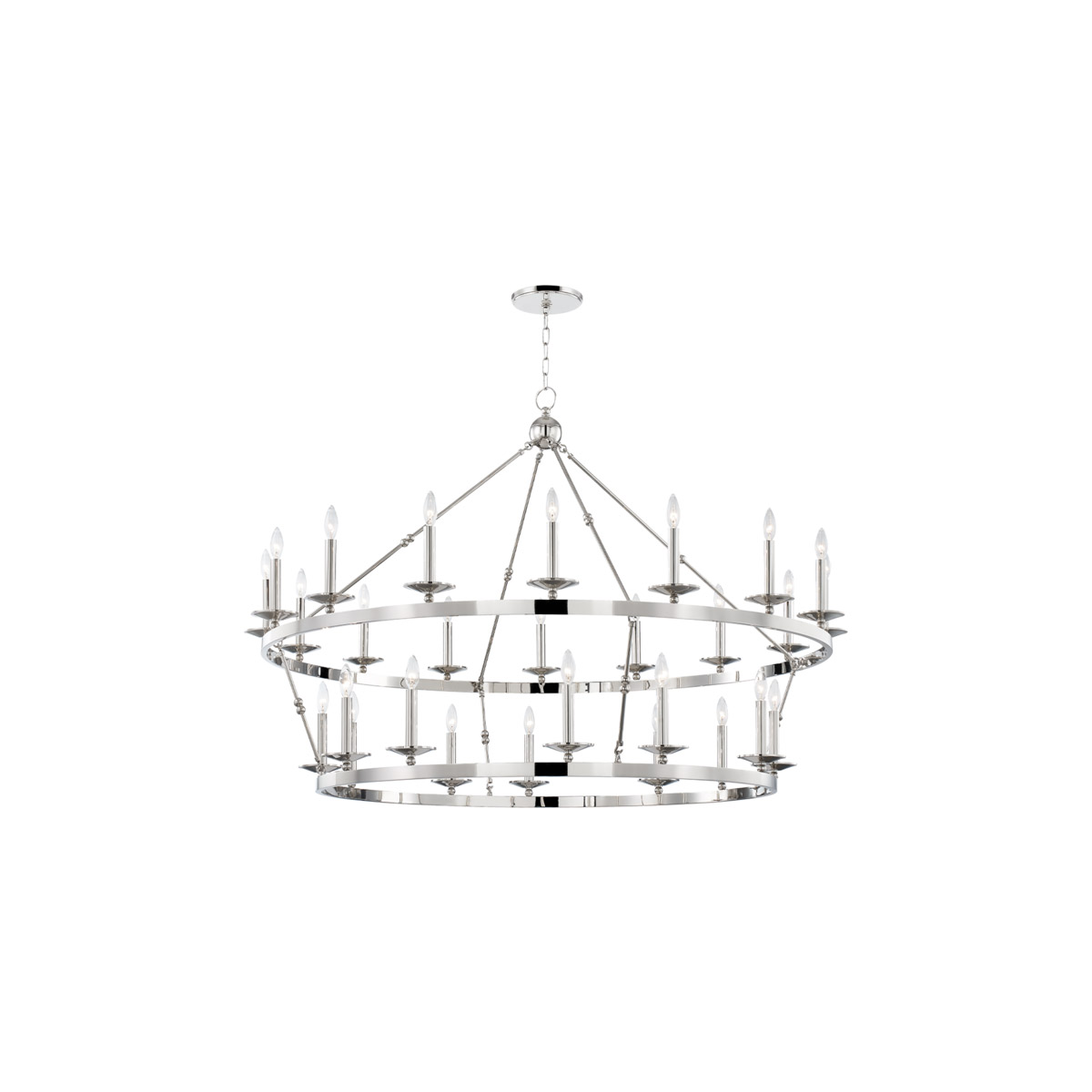 Hudson Valley 3228-PN Allendale 28 Light 58 inch Polished Nickel Chandelier Ceiling Light