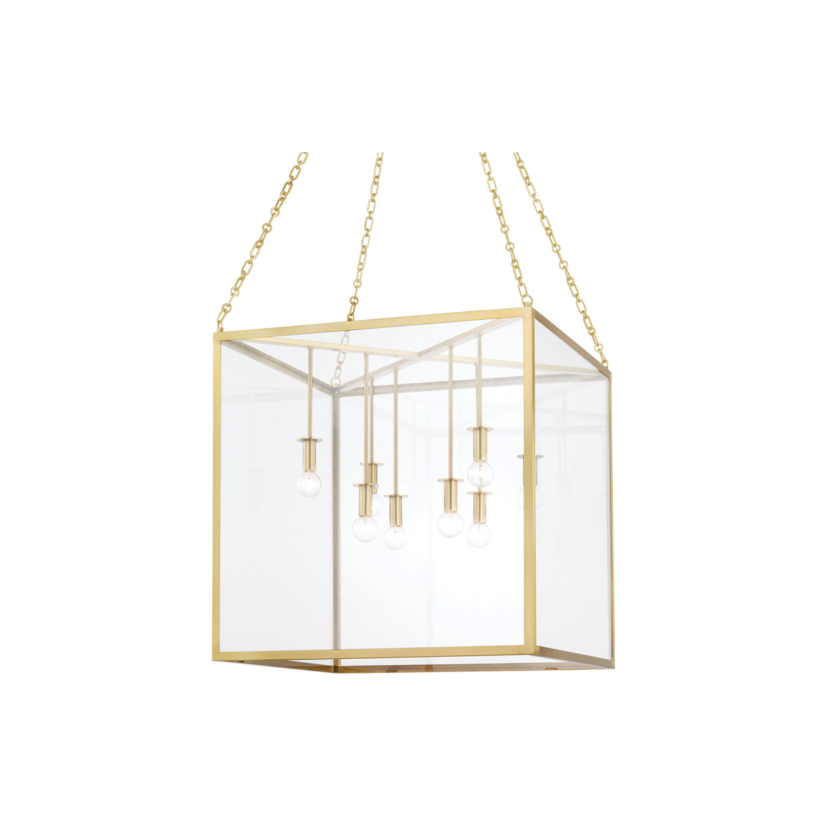 Hudson Valley 4124-AGB Catskill 8 Light 24 inch Aged Brass Pendant Ceiling Light