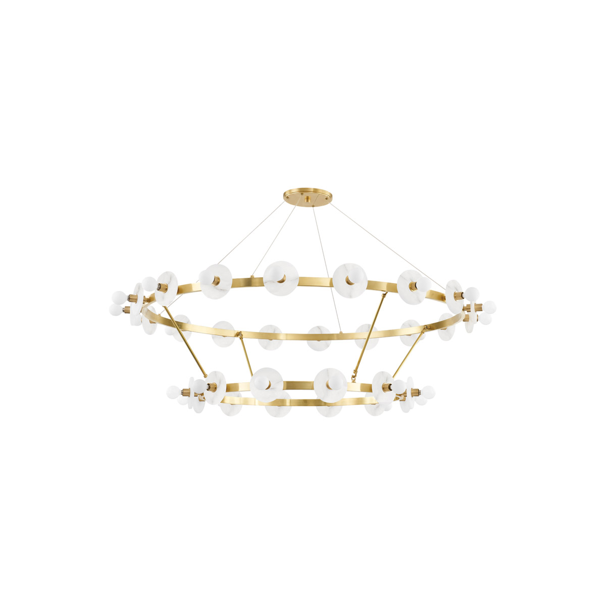 Hudson Valley 4262-AGB Austen LED 58 inch Aged Brass Chandelier Ceiling Light