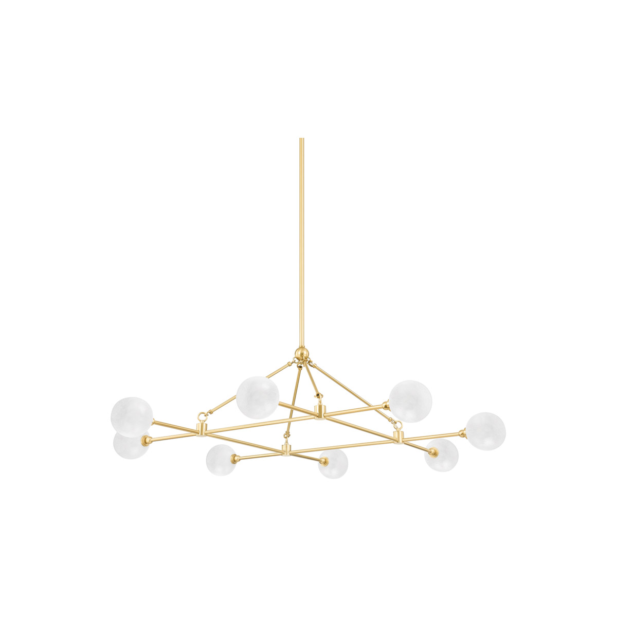 Hudson Valley 4846-AGB Andrews LED 46 inch Aged Brass Chandelier Ceiling Light