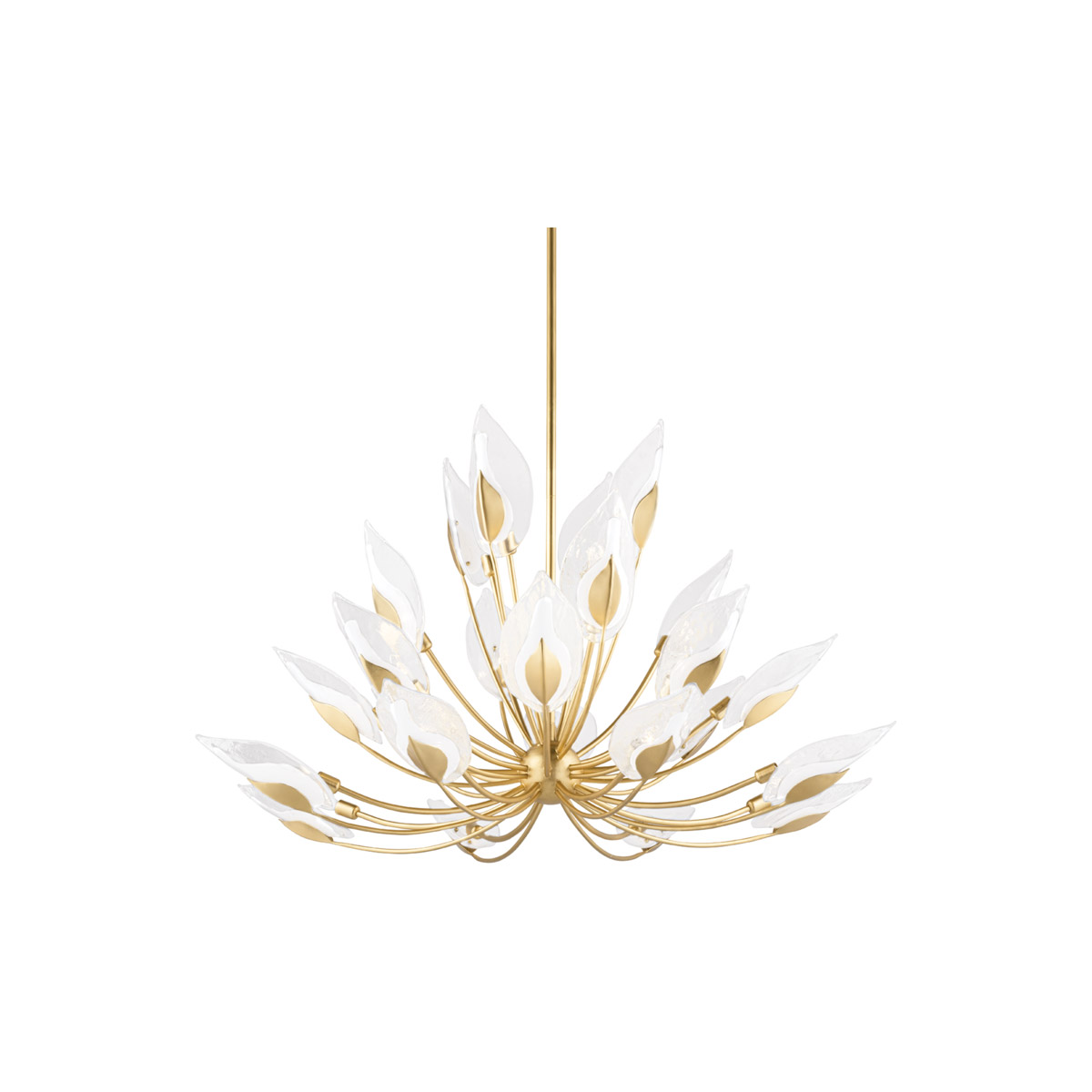 Hudson Valley 4856-GL Blossom 24 Light 55 inch Gold Leaf Chandelier Ceiling Light