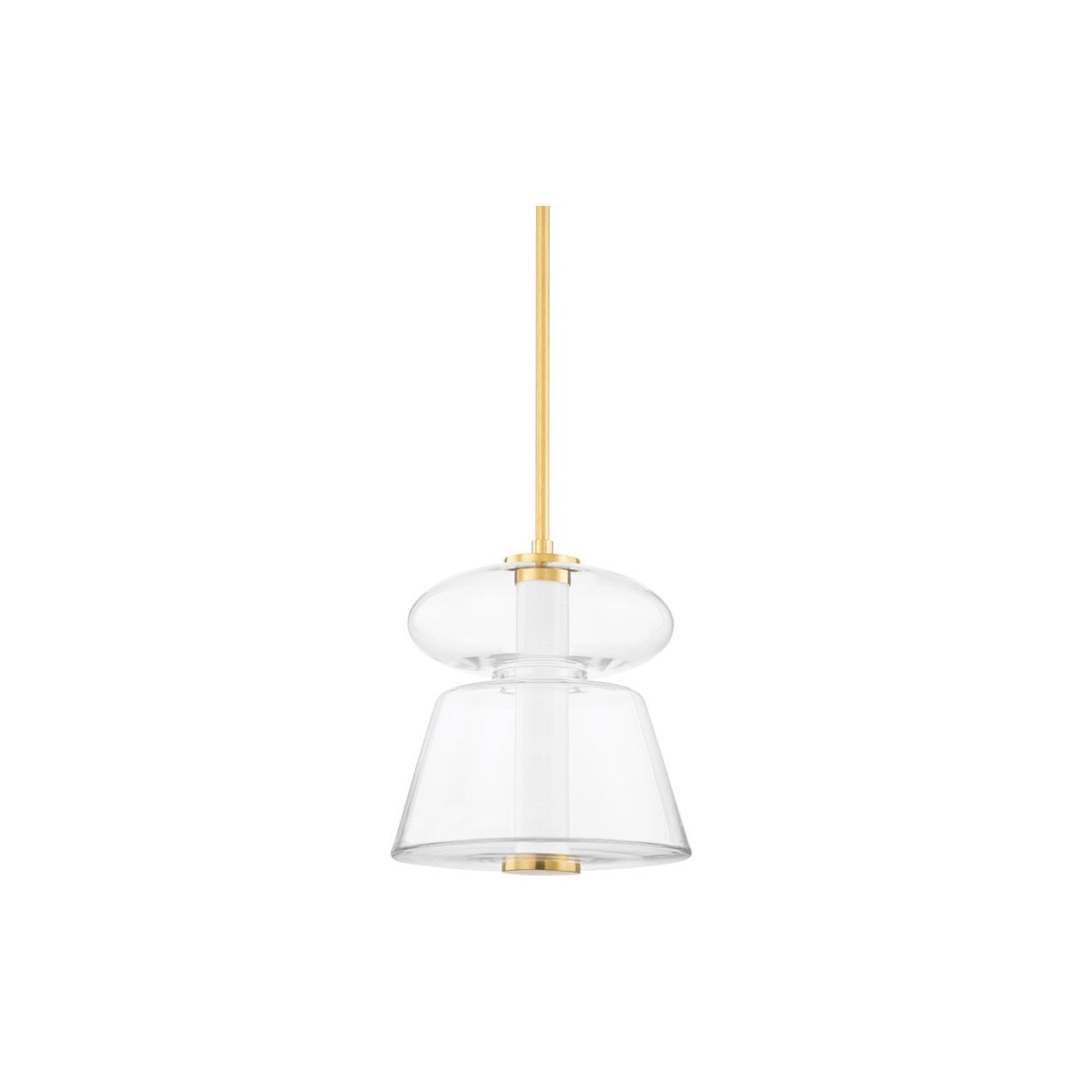 Hudson Valley 5313-AGB Palermo LED 13 inch Aged Brass Pendant Ceiling Light, Small