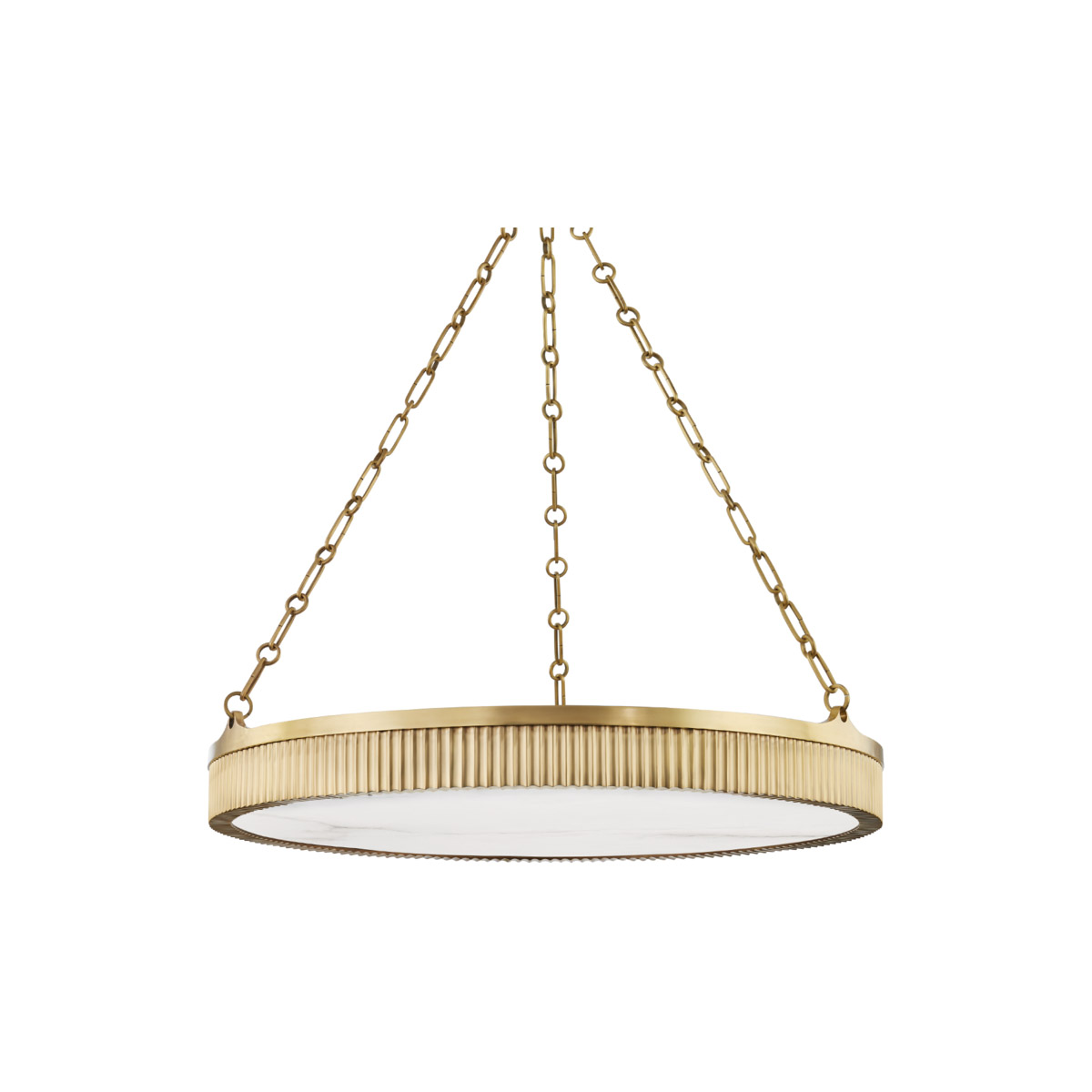Hudson Valley 532-AGB Lynden LED 30 inch Aged Brass Chandelier Ceiling Light