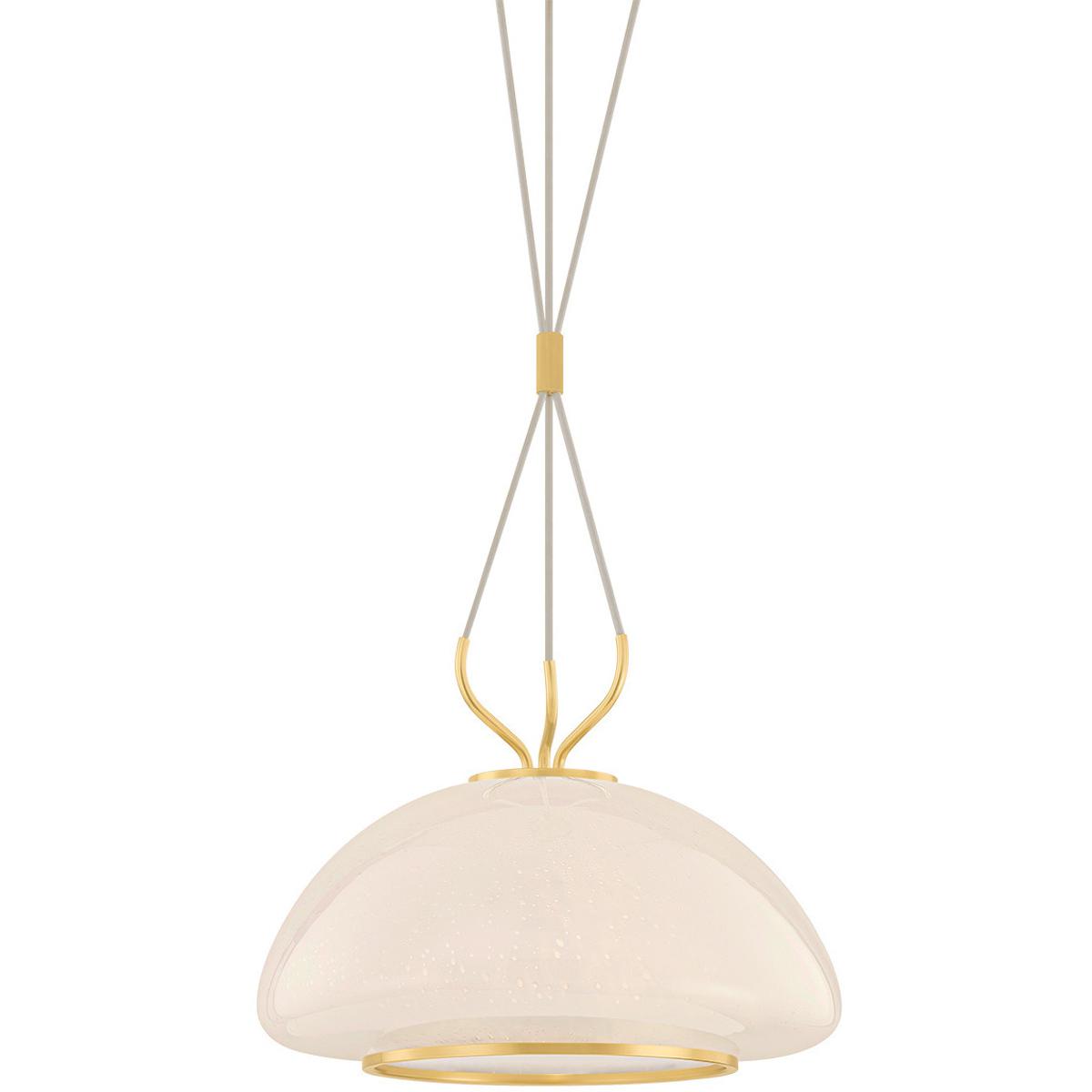 Hudson Valley 5717-AGB Baudette 1 Light 18 inch Aged Brass Pendant Ceiling Light