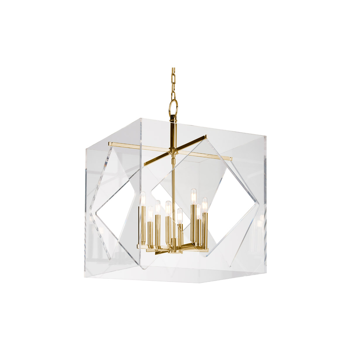 Hudson Valley 5924-AGB Travis 8 Light 24 inch Aged Brass Pendant Ceiling Light