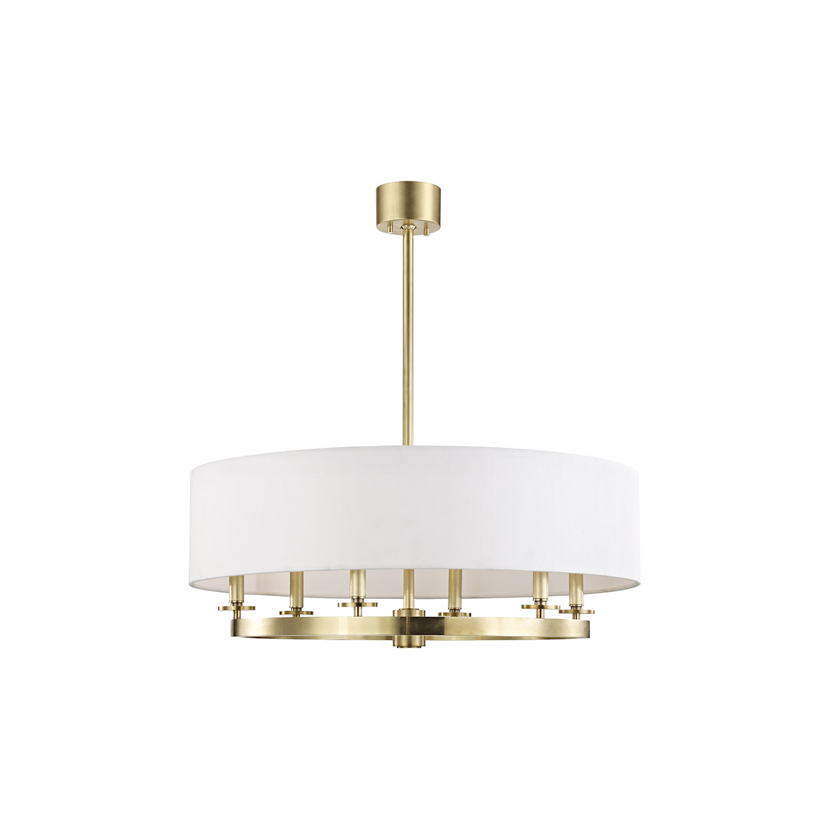 Hudson Valley 6530-AGB Durham 6 Light 30.75 inch Aged Brass Pendant Ceiling Light