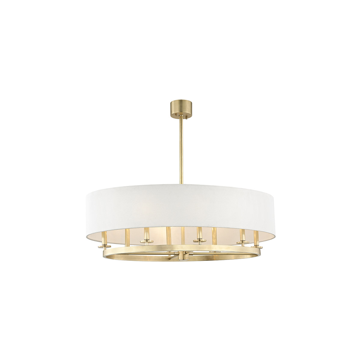 Hudson Valley 6539-AGB Durham 8 Light 39.25 inch Aged Brass Island Light Ceiling Light