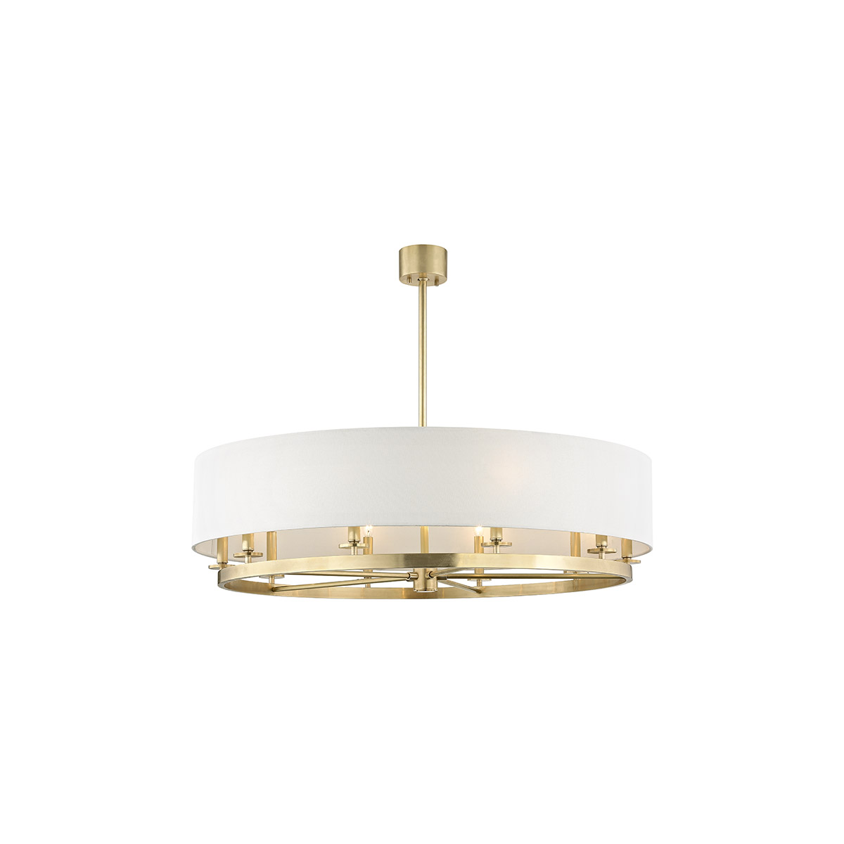 Hudson Valley 6542-AGB Durham 10 Light 42 inch Aged Brass Chandelier Ceiling Light