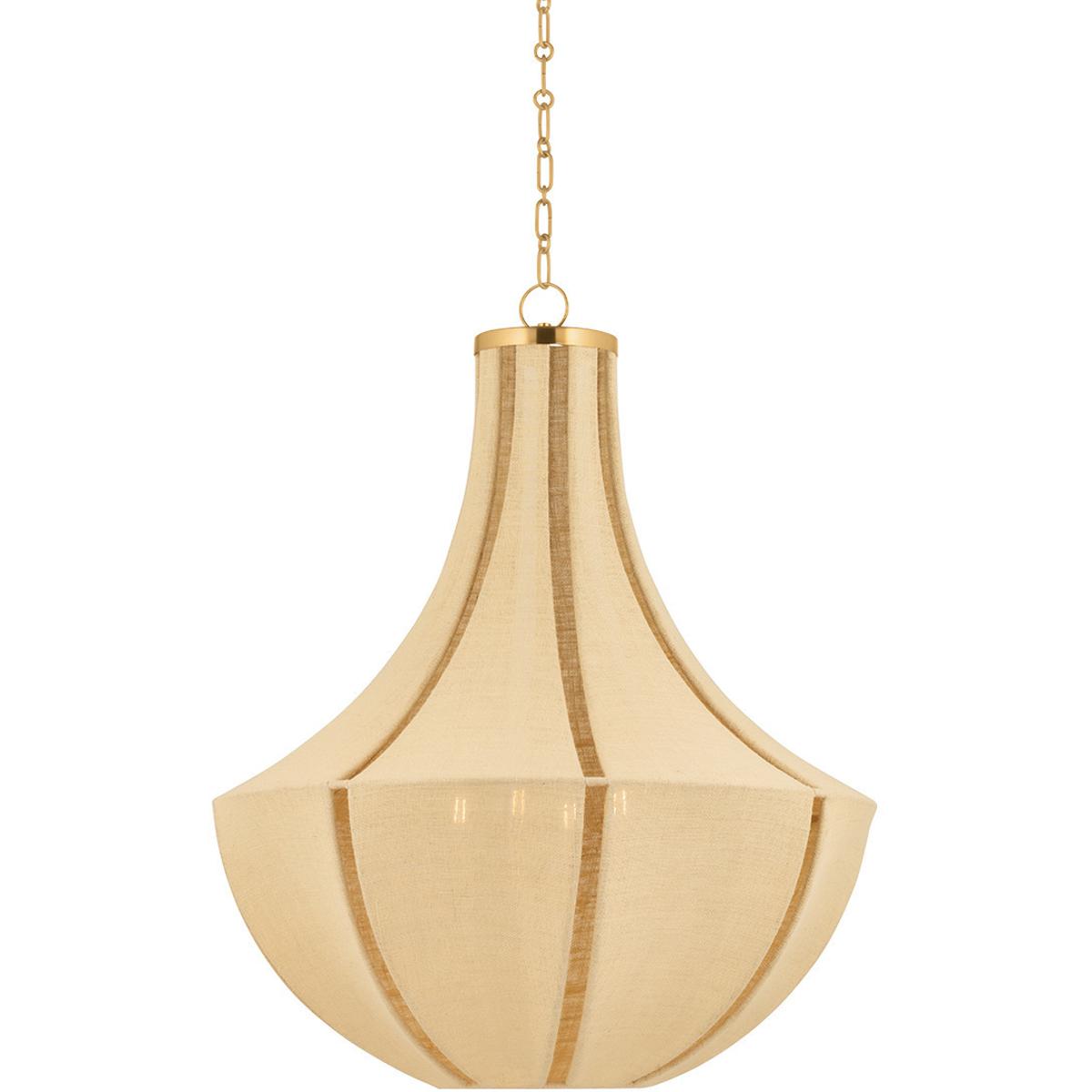 Hudson Valley 6604-AGB Cascade Lake 4 Light 30 inch Aged Brass Pendant Ceiling Light