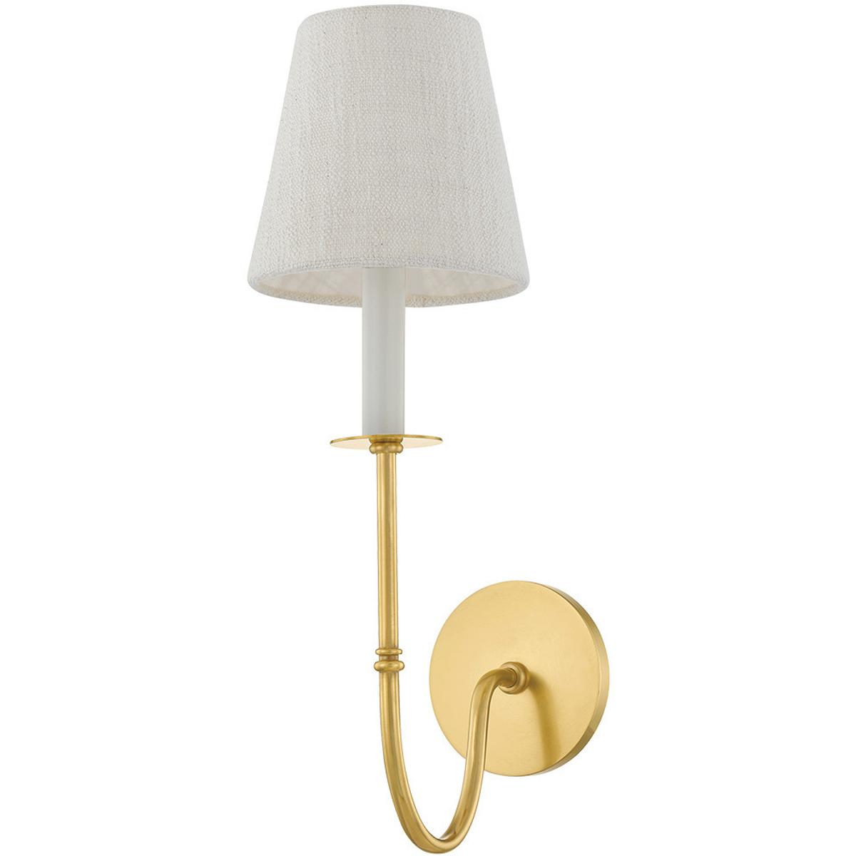 Hudson Valley 6919AGB Amina 1 Light 625 inch Aged Brass Wall Sconce Wall Light