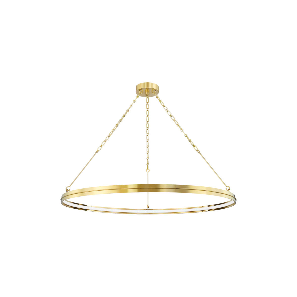 Hudson Valley 7142-AGB Rosendale LED 42 inch Aged Brass Chandelier Ceiling Light, Medium
