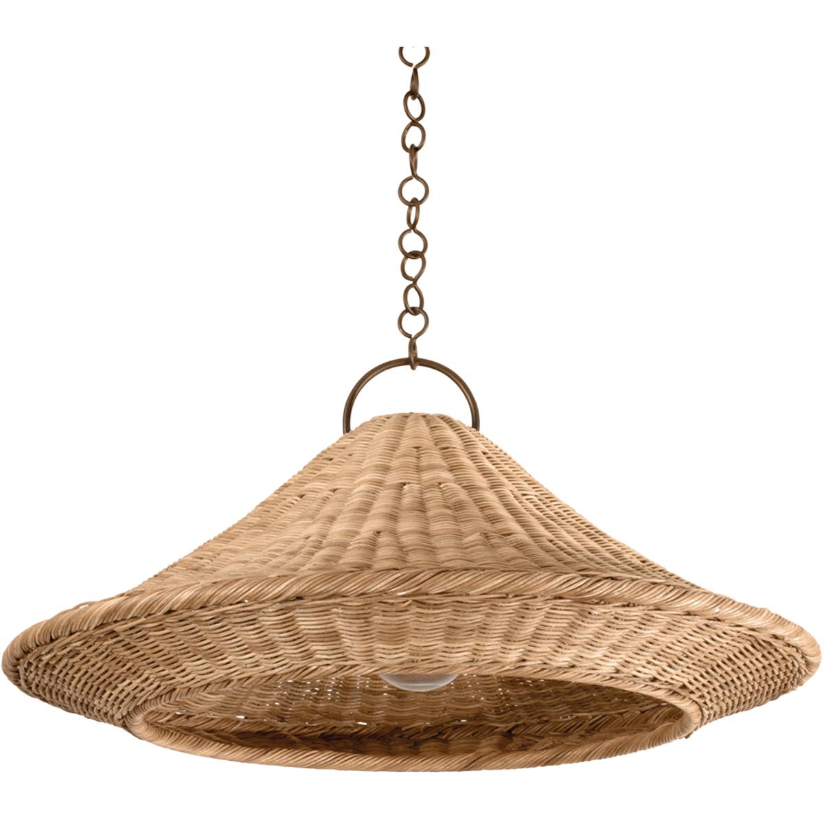Hudson Valley 7432-BRL Baychester 1 Light 32 inch Bronze Leaf Pendant Ceiling Light