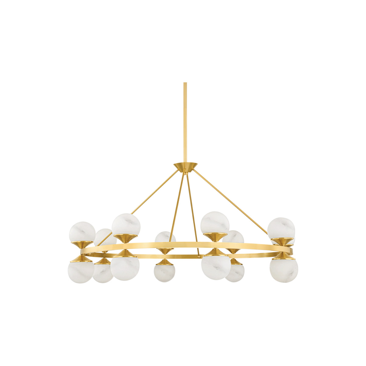 Hudson Valley 8241-AGB Grafton LED 46 inch Aged Brass Chandelier Ceiling Light