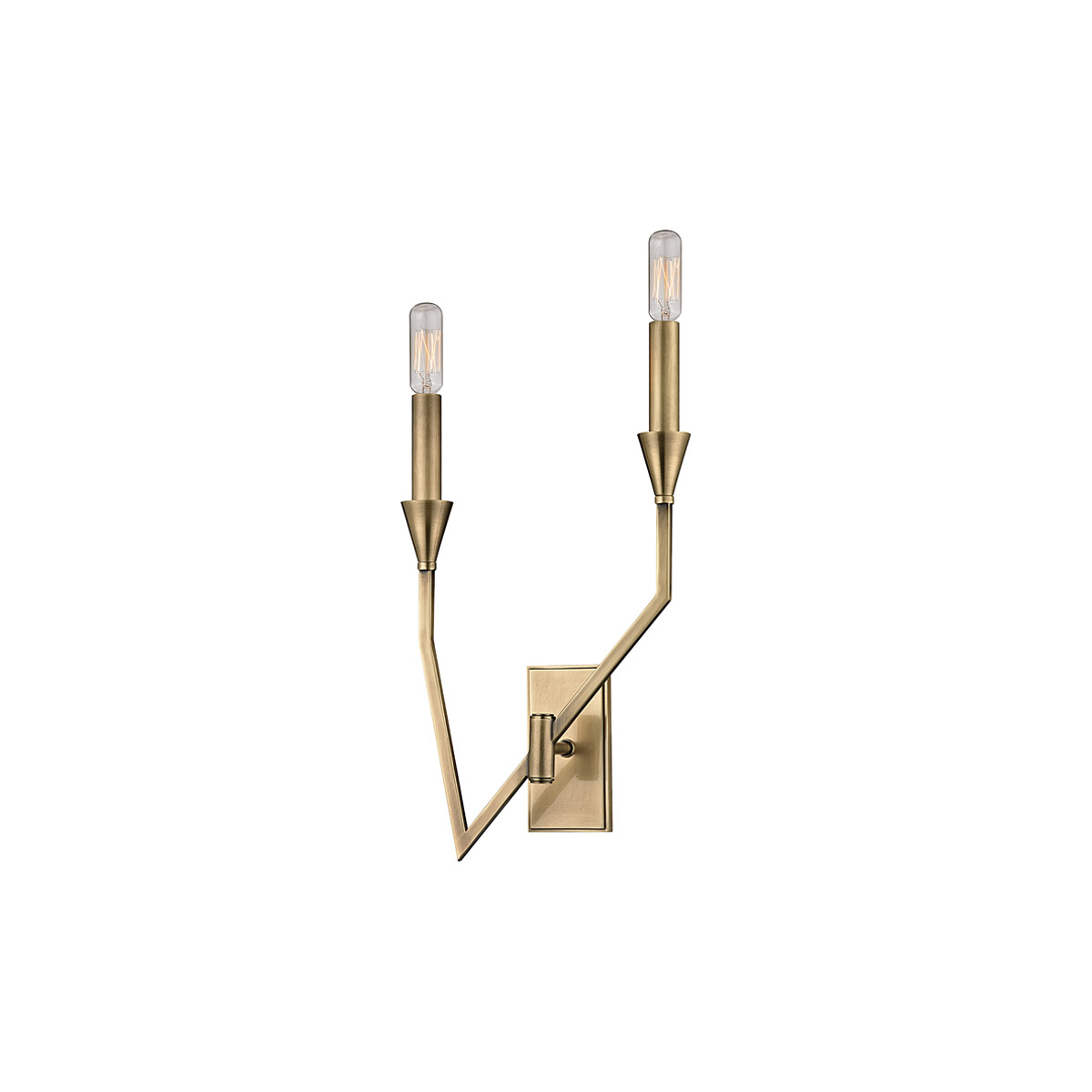 Hudson Valley 8502R-AGB Archie 2 Light 8.75 inch Aged Brass ADA Wall Sconce Wall Light in Right