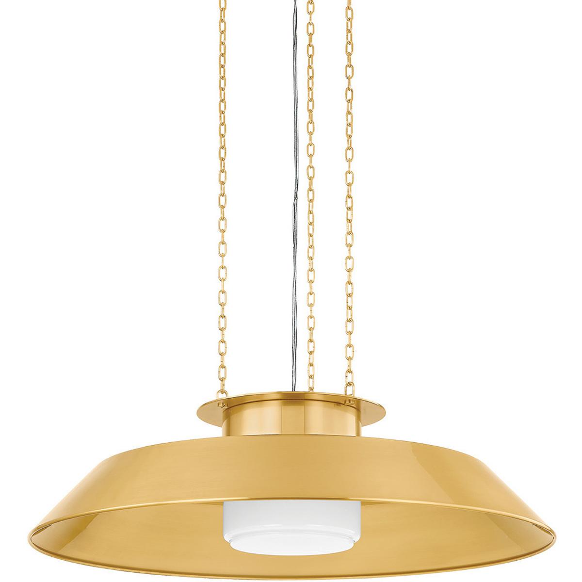 Hudson Valley 8832-AGB Woodrow 1 Light 32 inch Aged Brass Pendant Ceiling Light