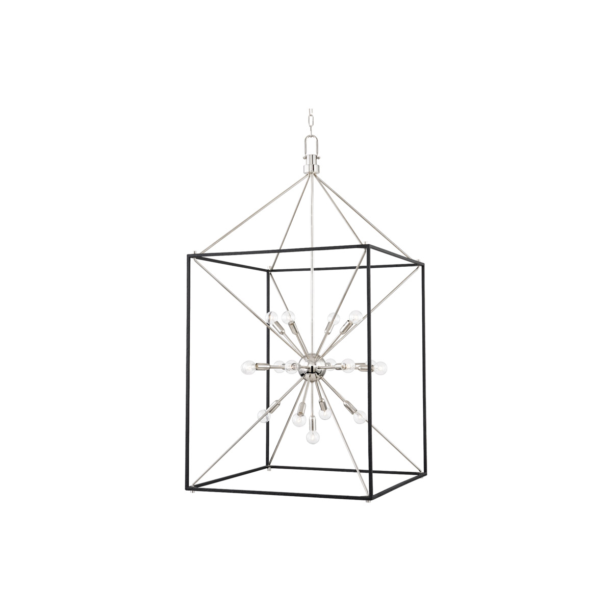 Hudson Valley 8927-PN/BK Glendale 25 Light 27 inch Polished Nickel / Black Chandelier Ceiling Light