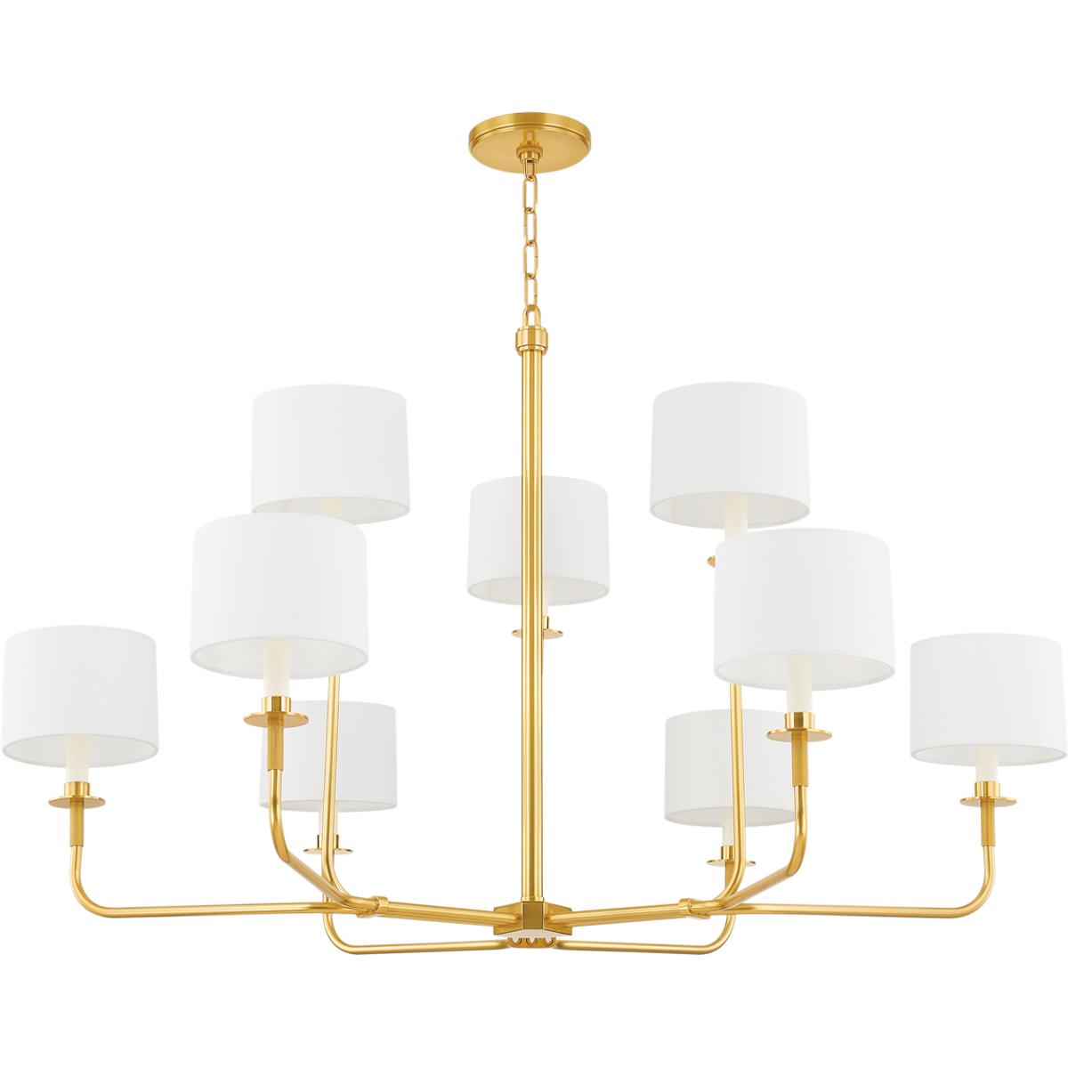 Hudson Valley 9148-AGB Paramus 1 Light 48 inch Aged Brass Chandelier Ceiling Light