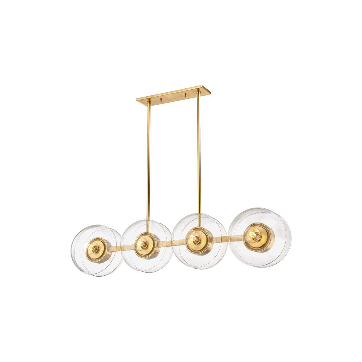 Hudson Valley 9450-AGB Kert 8 Light 50.25 inch Aged Brass Island Light Ceiling Light